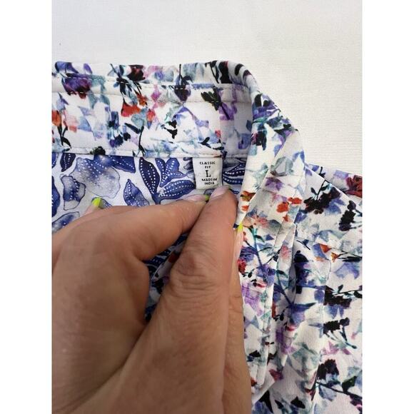 NWT Robert Graham Abstract Print Print Long Sleeve Shirt Stretch Sz XL $198 - Picture 11 of 11